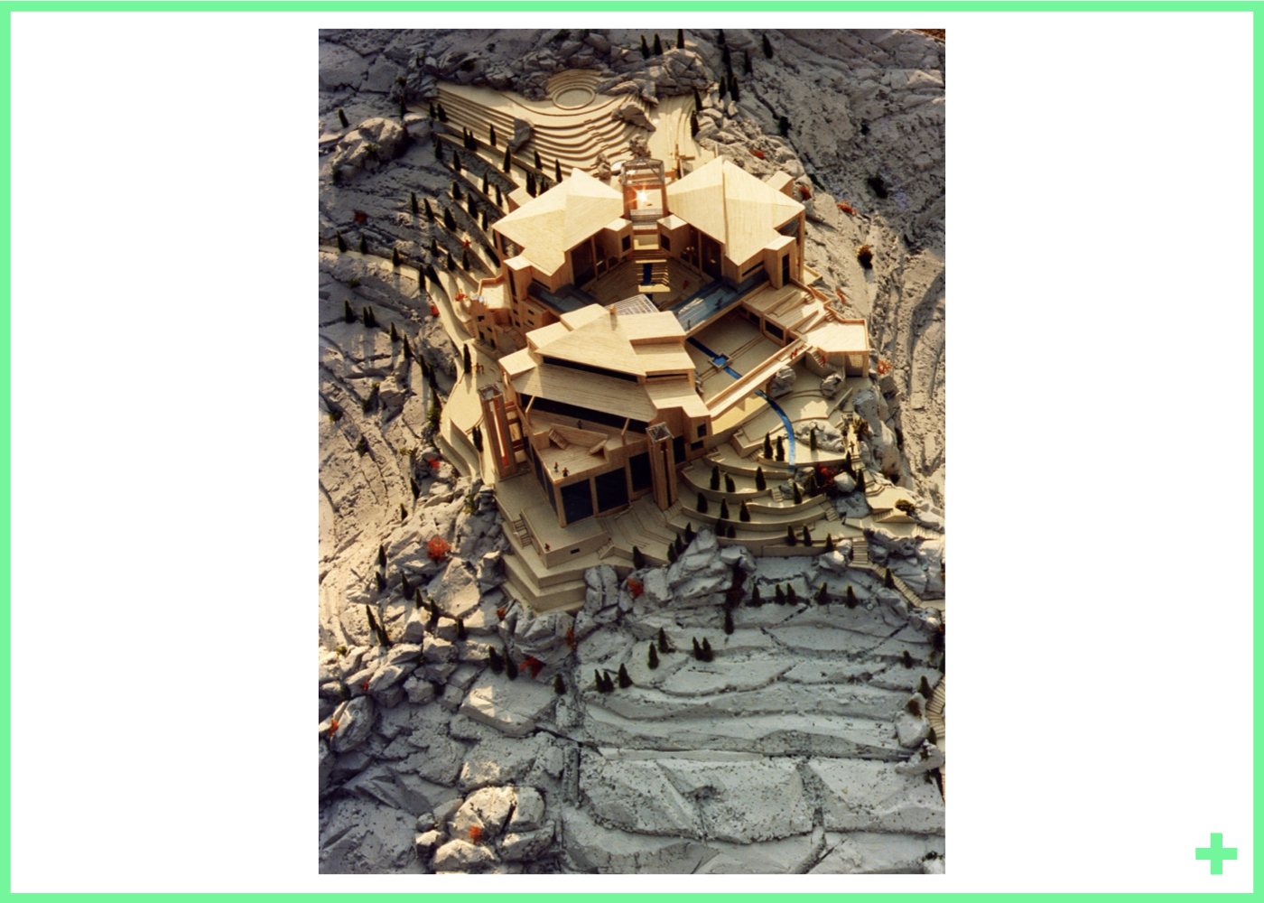 مرکز فرهنگی میعادگاه برای اقوام ایران در جمشیدیه تهران با آمفی‌تئاتر، گالری، قهوه‌خانه – ۱۳۷۴ + Mi'adgah cultural center for Iranian ethnicities in Jamshidieh, Tehran – includes amphitheater, galleries, teahouses – 1995