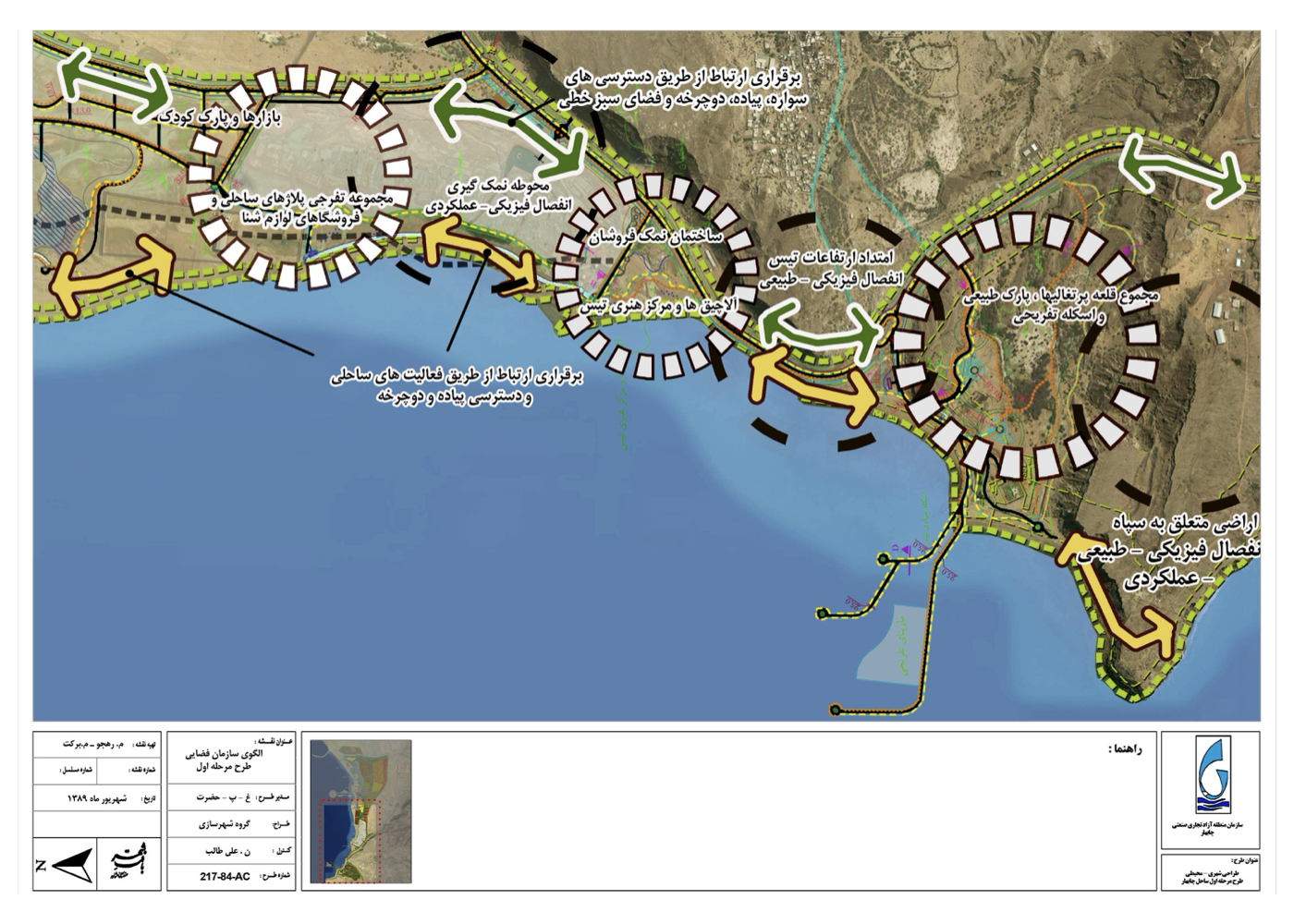 طرح راهبردی طراحی شهری–محیطی ساحل چابهار با تمرکز بر گردشگری پایدار و مطالعات اقیانوسشناسی – ۱۳۸۹ + Strategic urban-environmental plan for Chabahar coastline integrating sustainable tourism and oceanographic studies – 2010